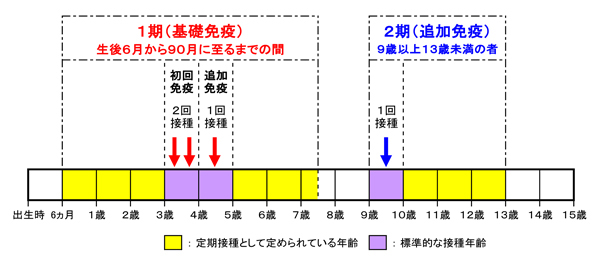 日本脳炎ワクチン接種スケジュール